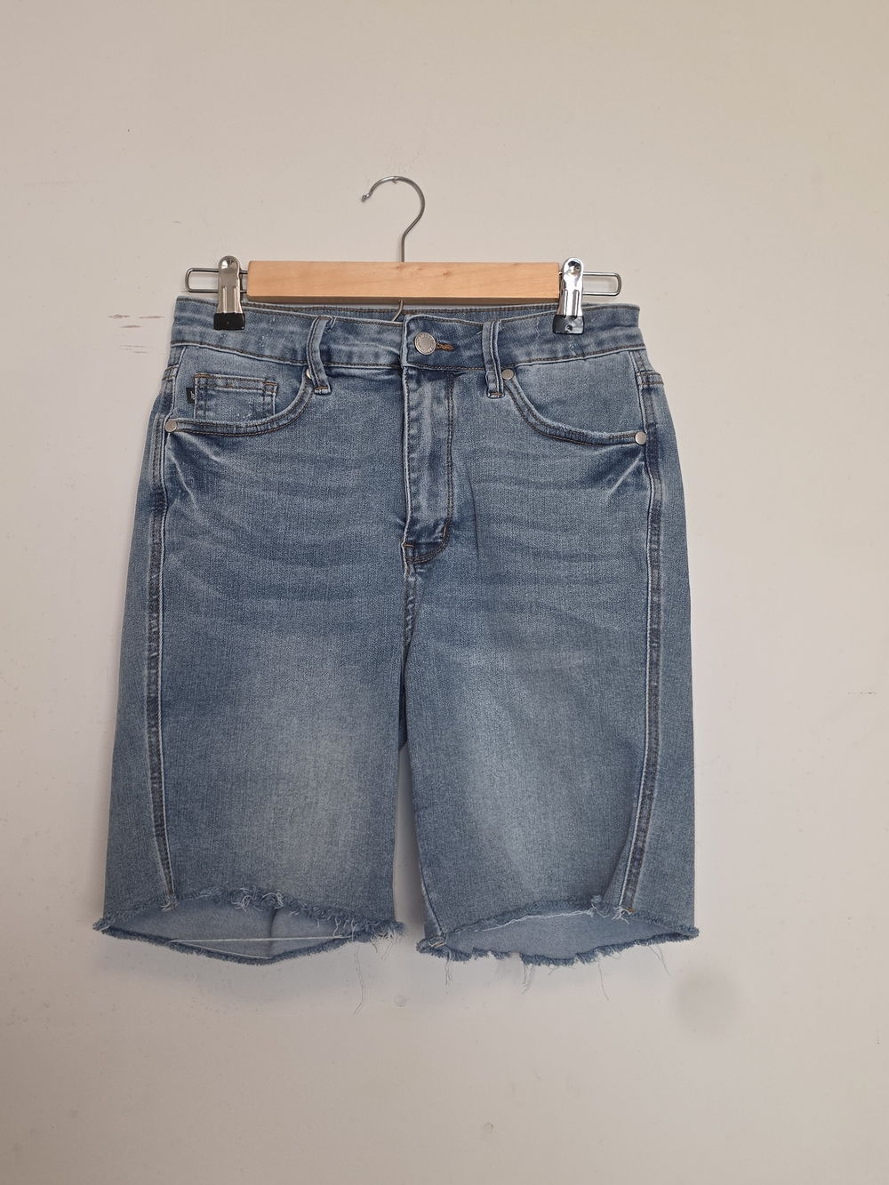 Judy Blue Light Wash Denim Bermuda Shorts